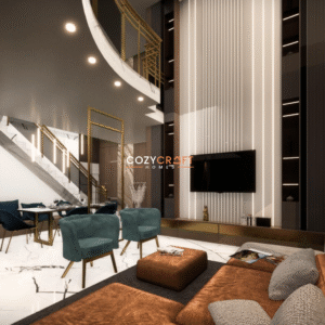 4BHK Duplex Villa Plan – East Facing 40x50 Vastu Layout | CozyCraft Homes